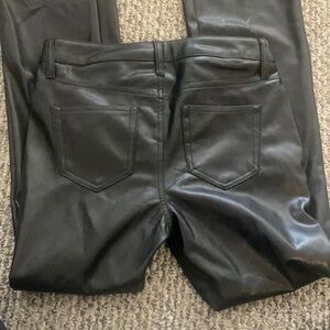 Popular women’s faux leather jeans!